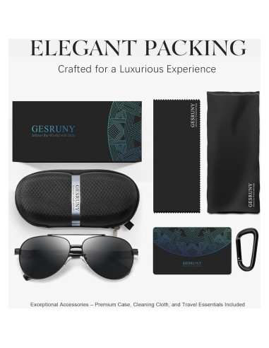 Gafas de sol polarizadas Gesruny aviador unisex UV400
