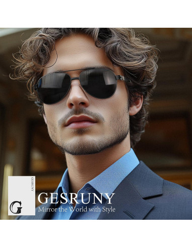 Gafas de sol polarizadas Gesruny aviador unisex UV400