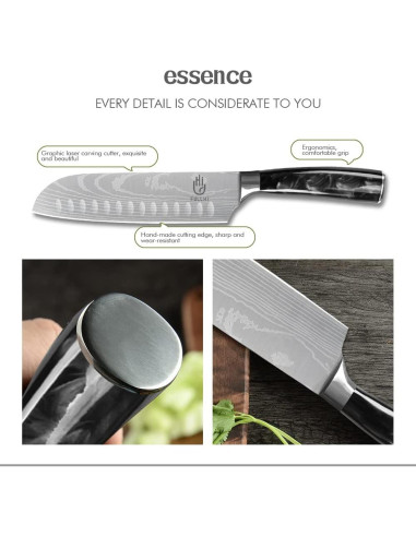 Juego de cuchillos de cocina FULLHI, 14 piezas acero inoxidable