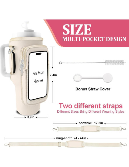 Bolsa Portabotellas Stanley LAOTANGJIA para 30-40oz Beige