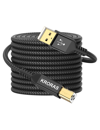 Cable de Impresora USB 2.0 KRORAS 3.05m Tipo A a B
