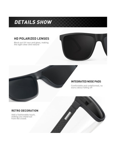 Gafas de sol KALIYADI para hombre polarizadas UV protección