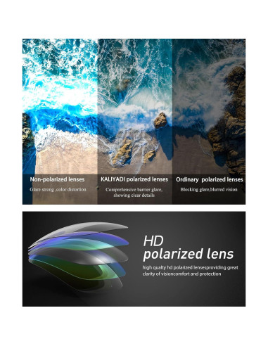 Gafas de sol KALIYADI para hombre polarizadas UV protección