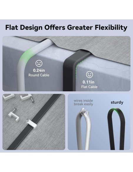 Cable Ethernet Cat 8 BUSOHE 1FT 2-Pack Alta Velocidad 40Gbps