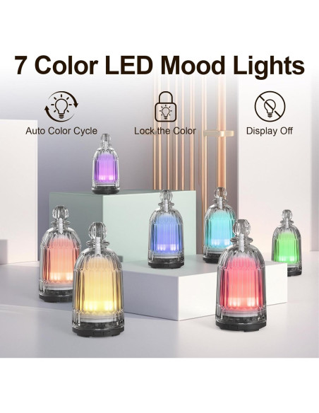 Difusor de Aceite Esencial DOUDING 120ml Ultrasónico Negro