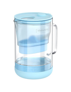 Jarra de Filtro de Agua Alcalina Waterdrop 10 Tazas Vidrio Azul
