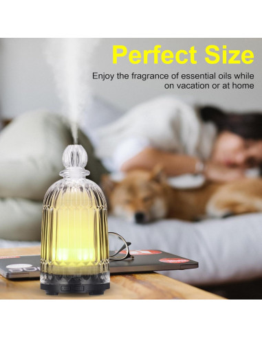 Difusor de Aceite Esencial DOUDING 120ml Ultrasónico Negro