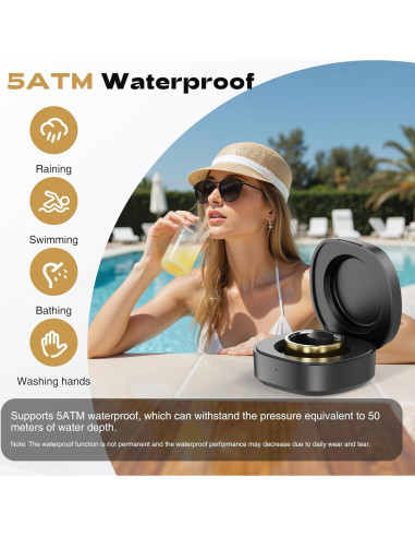 Anillo Inteligente de Salud y Fitness Dorado TM22 - 5ATM