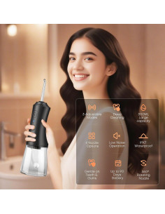 Irrigador Oral Inalámbrico OKALA EFS 300ml IPX7 Recargable 2