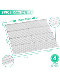Organizador de Cajones para Especias AMBIRD Expandible 8 Niveles 2