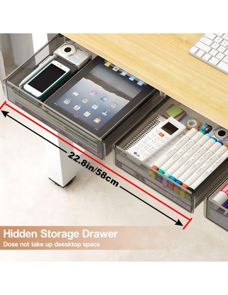 Organizador de Cajones Bajo Escritorio SVNNELP 2 Piezas