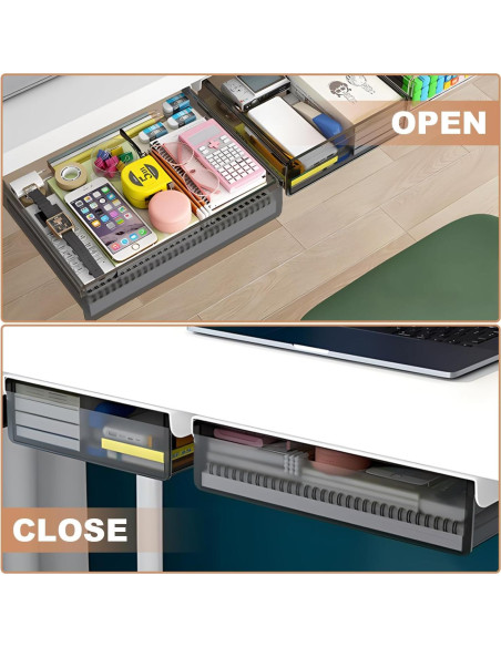 Organizador de Cajones Bajo Escritorio SVNNELP 2 Piezas