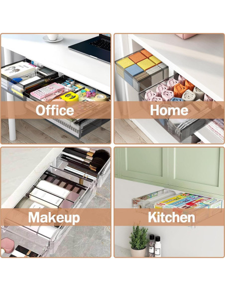 Organizador de Cajones Bajo Escritorio SVNNELP 2 Piezas