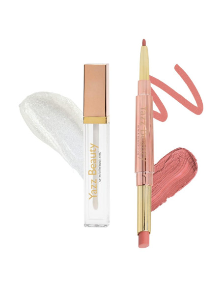 Kit Voluminizador de Labios 3-en-1 YazzBeauty - Lápiz Labial Nude