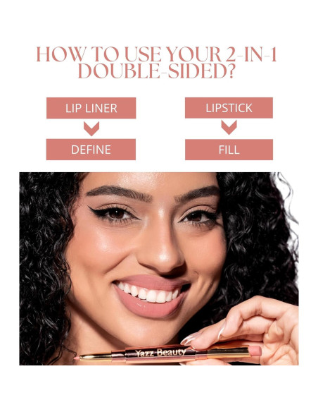 Kit Voluminizador de Labios 3-en-1 YazzBeauty - Lápiz Labial Nude