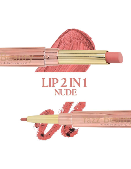 Kit Voluminizador de Labios 3-en-1 YazzBeauty - Lápiz Labial Nude