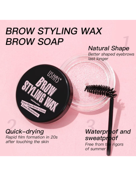 Gel para Cejas USHAS Transparente a Prueba de Agua 5.46cm Gel para Cejas USHAS Transparente a Prueba de Agua 5.46cm
