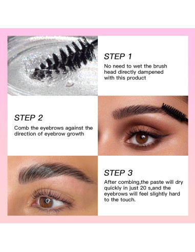 Gel para Cejas USHAS Transparente a Prueba de Agua 5.46cm