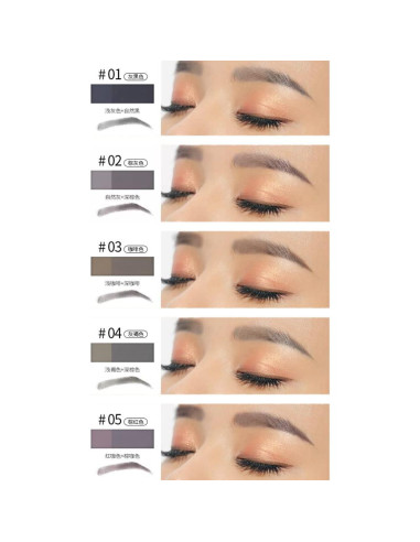 Paleta de Cejas Profesional SNOVO 5 Colores 24 Horas