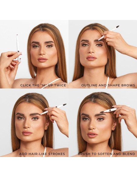 Lápiz de Cejas MADLUVV Exacto Marrón Oscuro Doble Extremo