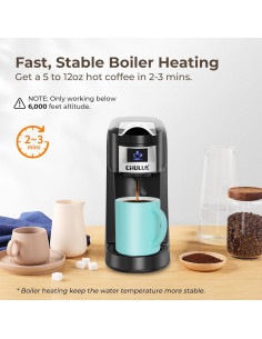 Cafetera Clásica CHULUX de Una Sola Taza Automática Negra 2