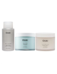 OUAI Set de Cuidado Corporal - Gel de Baño, Crema y Exfoliante