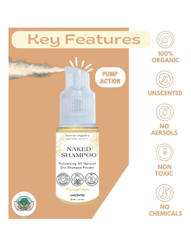 Champú Seco Voluminizador Untamed Organics 76.5 g Cabello Claro