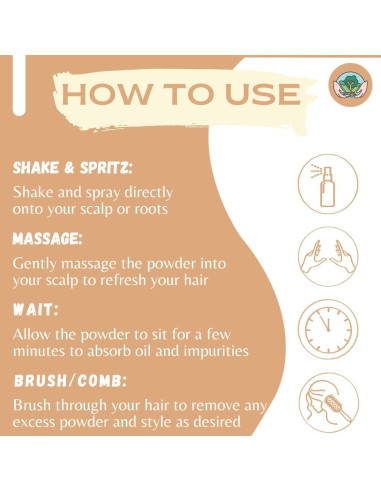 Champú Seco Voluminizador Untamed Organics 76.5 g Cabello Claro