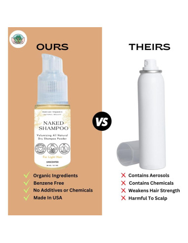 Champú Seco Voluminizador Untamed Organics 76.5 g Cabello Claro