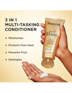 Acondicionador sin enjuague Pantene Miracle Rescue 177 ml - Hidratante y protector térmico 2