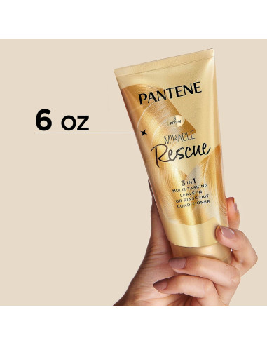 Acondicionador sin enjuague Pantene Miracle Rescue 177 ml - Hidratante y protector térmico