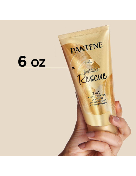 Acondicionador sin enjuague Pantene Miracle Rescue 177 ml - Hidratante y protector térmico