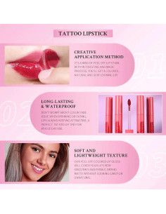 Tinte de Labios Mate Peel Off HanDaiYan9 - 3 Colores Alta Pigmentación 2