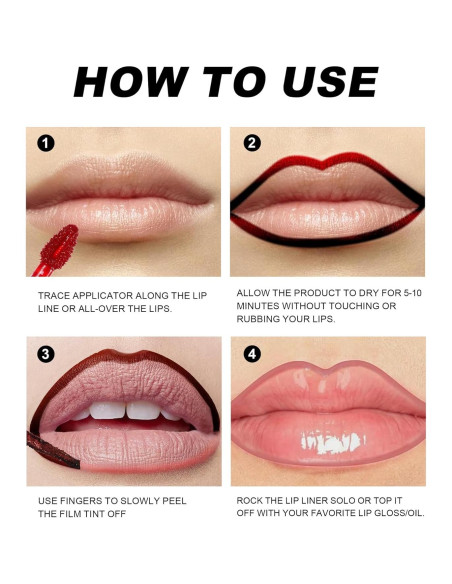 Tinte de Labios Mate Peel Off HanDaiYan9 - 3 Colores Alta Pigmentación