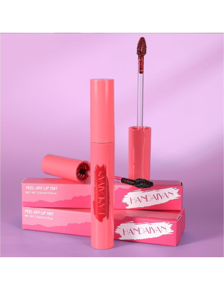 Tinte de Labios Mate Peel Off HanDaiYan9 - 3 Colores Alta Pigmentación