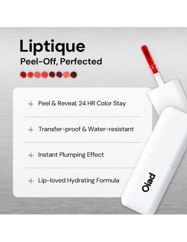 Tinte de Labios Peel Off Oiad Liptique 24 Horas Hidratante