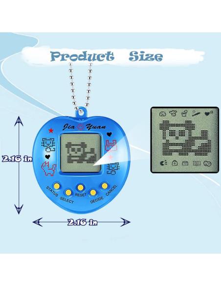 4 Llaveros Mascotas Virtuales SAFSOUL 168 Tipos LCD Portátiles