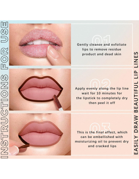 Set de Tinte de Labios Peel Off HOSAILY 3 Colores Mate