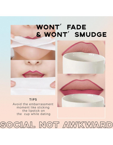 Set de Tinte de Labios Peel Off HOSAILY 3 Colores Mate