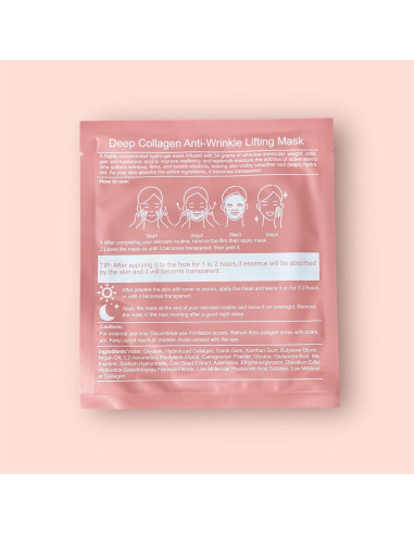 Máscara Hidratante de Bio-Colágeno Pure Nature - 4 Unidades