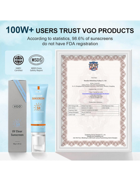 Protector Solar Facial Mineral VGO SPF 50 50ml - Hidratante Protector Solar Facial Mineral VGO SPF 50 50ml - Hidratante