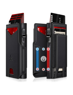 Billetera delgada SEMORID con bloqueo RFID y soporte para 13 tarjetas