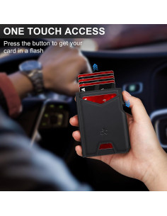 Billetera delgada SEMORID con bloqueo RFID y soporte para 13 tarjetas 2