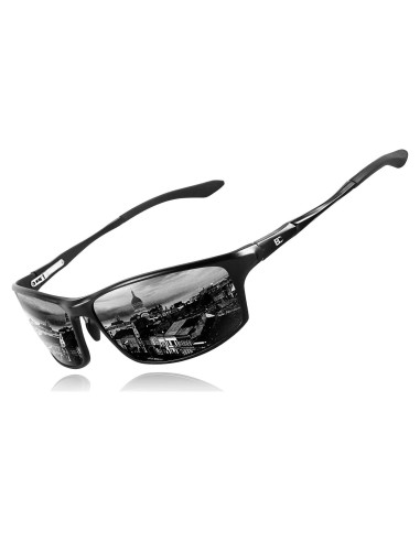 Gafas de sol polarizadas BIRCEN para hombres, UV400, marco Mg-Al