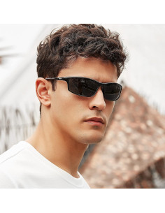 Gafas de sol polarizadas BIRCEN para hombres, UV400, marco Mg-Al 2