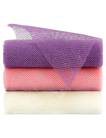 3 Esponjas de Baño Africana HK-Moii Exfoliantes 30x80 cm