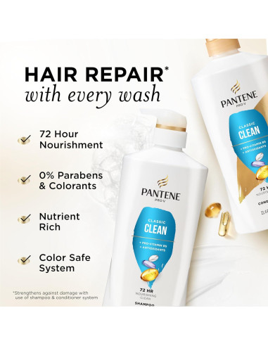 Champú y Acondicionador Pantene Pro-V Limpieza Clásica 1.5L