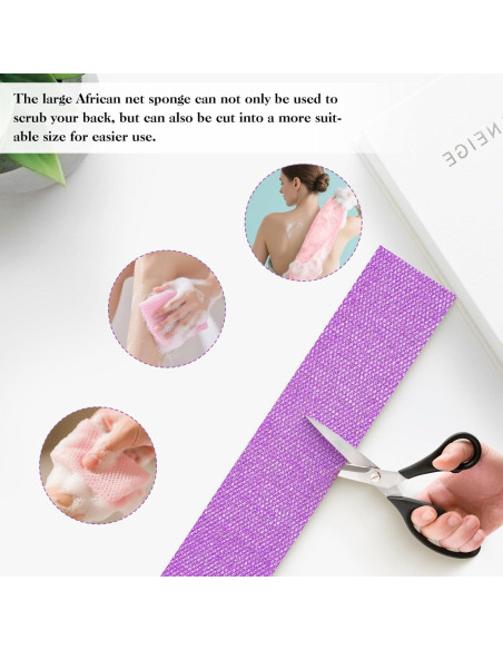 3 Esponjas de Baño Africana HK-Moii Exfoliantes 30x80 cm