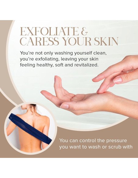 Esponja de Red Africana Exfoliante Set 2 Piezas Azul y Blanco