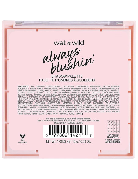 Paleta de Maquillaje Wet n Wild Siempre Ruborizado 16 Tonos